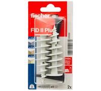 Fischer 570350 Tobillo de Nailon FID II Plus - Fijación en Paneles de Aislamiento PSE y PU/Blister de 2 Piezas, Taille unique