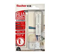 fischer -Fija Cuadros Ajustable para Colgar Cuadros Sin Agujeros. Cuelga Cuadros Sin Clavos, Cuelga Llaves Pared. Sirve como Colgador Para Colgar Sin Agujeros Objetos Ligeros (Blíster 2uds.) 559043
