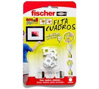 fischer - Fija Cuadros para Colgar Cuadros Sin Hacer Agujeros, Capacidad de Carga de Hasta 8 Kg, Reutilizable y Sin Agujeros, Ideal para Cartón Yeso, Yeso y Madera. Color Blanco (8 Uds)
