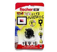 fischer Fija Cuadros sin agujeros hasta 8 kg para yeso, cartón yeso y madera – Negro 8 uds
