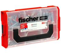 fischer Fixtainer DuoHM | Taco Metálico para Paneles Huecos con Tornillo TX 4x55, 5x55, 6x55 | Anclaje de Alta Carga Compatible con Placas de Yeso PLADUR®, Yeso, Contrachapado (90 uds)