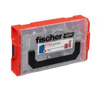 fischer FixTainer PowerFast II - Juego universal de tornillos para aglomerado (525 tornillos y 2 puntas, cabeza avellanada, rosca parcial y accionamiento TX)