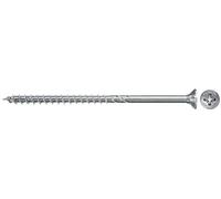 fischer FPF Power-Fast II 670522 - Tornillos para madera aglomerada (6,0 x 70 mm, cabeza avellanada con Phillips, rosca parcial, galvanizado, pasivado, 100 unidades)