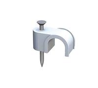 fischer - Grapilla fija cables Gc TV Blanca. Para fijar cable redondo (100 unidades)