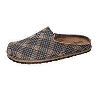 Fischer Helge Mule para hombre, a cuadros, color beige, talla 40, Beige a cuadros, 42 2/3 EU