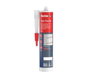 fischer High Tack AC - Adhesivo de montaje (310 ml), color blanco