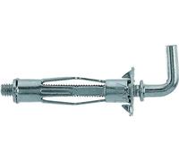 fischer HM 5 x 65 H - Taco metálico de cavidad con ganchos en ángulo para fijar cuadros, rieles de cortinas en materiales de construcción de paneles - 50 unidades - Número de referencia 519781