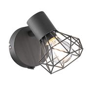 Fischer & Honsel 32470 Foco de pared, 1 bombilla E14 máx. 40 W, con interruptor, 13,5 x 8 x 16 cm, foco gris y 1 foco