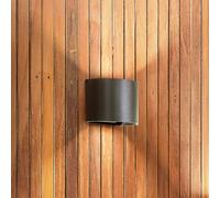 FISCHER & HONSEL Aplique de exterior Matteo LED, negro, ancho 14 cm, 2 luces.