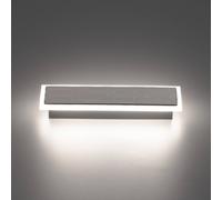 Fischer & Honsel Lámpara de pared de aluminio | níquel mate/negro | L: 33 cm, ancho: 9,6 cm, A: 4,7 cm | con botón regulable | Temperatura de color regulable en 3 niveles | 1 x LED 8 W 2700/3350/4000