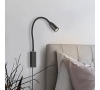 FISCHER & HONSEL Aplique de pared LED Sten con control gestual, negro