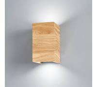 FISCHER & HONSEL Aplique LED Shine-Wood roble 2xGU10 10x18cm
