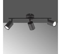 FISCHER & HONSEL Foco de techo LED Vano negro, 3 luces alargado