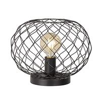 Fischer&Honsel Justin - Lámpara de mesa, metal, 40 W, color negro