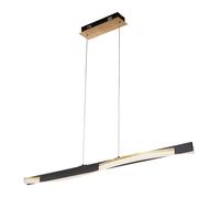 FISCHER & HONSEL Lámpara colgante LED Bridge con control remoto atenuable CCT negro