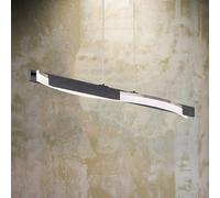 FISCHER & HONSEL Lámpara colgante LED Bridge, negro/níquel, longitud 95 cm
