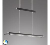 FISCHER & HONSEL Lámpara colgante LED Tenso TW atenuador negro 88cm