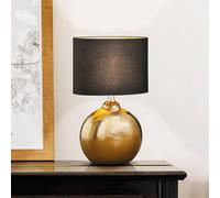 FISCHER & HONSEL Lámpara de mesa Foro, bronce/negro, altura 39 cm