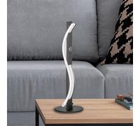 FISCHER & HONSEL Lámpara de mesa LED BRIDGE, negra, altura 41 cm, metal, atenuador de intensidad