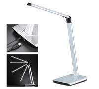 FISCHER & HONSEL Lámpara de mesa LED Bright, atenuable, CCT, plata