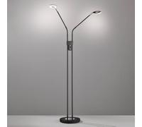FISCHER & HONSEL Lámpara de pie LED Dent, CCT, 2 x 6W negro