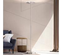 FISCHER & HONSEL Lámpara de pie LED Dent, níquel/cromo mate, 180 cm, CCT, 1 luz.