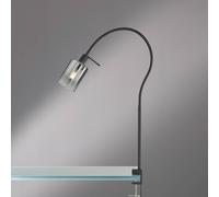 FISCHER & HONSEL Lámpara de pinza Iska con pantalla de vidrio