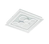 Fischer & Honsel Lámpara de techo Ratio 1 x LED 49,0 W, color blanco, control CCT continuo, regulable sin niveles, 20132, 50,1 x 50,1 x 5,3 cm (largo x ancho x alto), 4300 lm, 3000 K - 6500 K