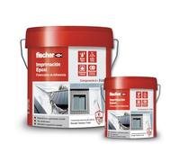 fischer - Imprimación Epoxi 3L + 1L, Base Agua, Interior y Exterior, Materiales Porosos y No porosos, Antióxido, Rendimiento 40m2 (4 Litros) Blanco