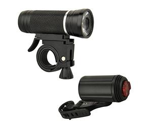 Fischer Juego de Luces LED Unisex de 30/15 Lux, Aluminio, Color Negro, Talla única