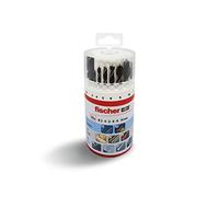 fischer - Kit de Brocas Profesionales para Taladro, 18 Piezas Versátiles para Pared, Madera, Metal, Juego Surtido con Diámetros de 3 a 10 mm, Durables, para Bricolaje y Profesionales