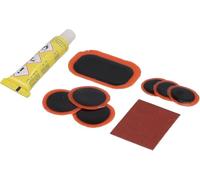 Fischer Kit de reparación de Tubos de reparación de pinchazos, fácil de Usar, Ideal para Viajes, 9 Piezas, Color Blanco