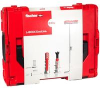 fischer Caja de tacos surtida, Rojo Y Gris, 883 uds