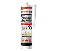 fischer - Masilla Repara y Pinta, Sellante Acrílico de Alta Adherencia, Ideal Para Juntas y Grietas, Fácil De Aplicar, Blanco (300 ml)
