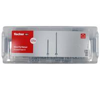 fischer Mini FixTainer PowerFast II - Juego de tornillos para aglomerado (125 tornillos, cabeza avellanada, rosca parcial, rosca completa y accionamiento TX), set universal para fijación