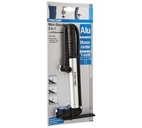 Fischer pumpe Mini-standpumpe 2in1 Bicicleta 85584 Minibomba Aluminio, Negro