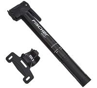 Fischer Minibomba para Bicicleta, Mango en T, Alta Potencia de Bombeo, con Doble Cabeza, Cierre rápido, Incluye Soporte para Marco, Color Negro