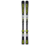 Esquí alpino alto rendimiento con fijaciones, Fischer RC4 ST, negro y amarillo 163 cm