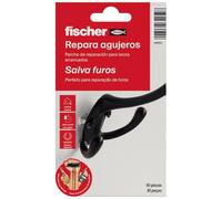 fischer - Parche Repara Agujeros para Tapar y Reparar Agujeros de Tacos Desbocados o Abolladuras, Sin taladro y de Fácil Aplicación (10 ud)