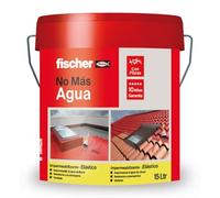 fischer - Impermeabilizante Elástico Con fibras, Color Rojo, (Cubo de 15 l - 20 Kg)