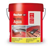 fischer - Pintura Impermeabilizante Elástico con Fibras de Vidrio para Terrazas y Tejados - Máxima Resistencia UV - Fácil Aplicación - Color Rojo (4L)