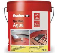 fischer - Pintura impermeabilizante (cubo 1kg) Blanco con fibras, resistente al agua y exteriores