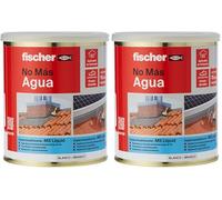fischer - Pintura impermeabilizante (cubo 1kg) polímero MS Blanco, resistente al agua y exteriores (Paquete de 2)