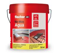 fischer Polímero líquido a base de caucho acrílico con fibras para tejas y baldosas, Fácilmente aplicable, Resistente al agua y a la intemperie, Rojo, Impermeabilizante Con fibras, 750 ml