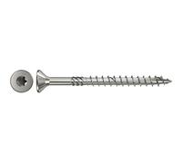 Fischer Power-Fast 657312 - Lote de 100 cabezales avellanados (6 x 80 mm, acero inoxidable, A4, rosca parcial, estrella interior, TX)