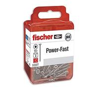 fischer Power-Fast - caja de tornillos especiales para madera 4x35mm, para atornillado de maderas, conexión de maderas macizas o fijación de piezas a la madera,12 ud