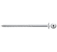 Fischer PowerFast FPF II WT25P - Tornillo de marco (5,0 x 80, revestimiento galvanizado, rosca parcial, cabeza de disco con huella Torx T25/caja de 200 unidades)