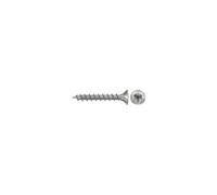 fischer PowerFast II CTF - Tornillo para aglomerado (3,5 x 25 mm, A2, 200 unidades, cabeza avellanada, estrella interior TX), rosca completa, acero inoxidable A2, para montaje en madera