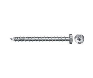 fischer PowerFast II PTF - Tornillo para aglomerado (200 piezas) totalmente roscado, cabeza plana con estrella interior, tornillo para carpintería, reduce la resistencia al atornillado y el tiempo de