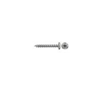 fischer PowerFast II PTF - Tornillo para aglomerado (4,0 x 30 mm, A2, 200 unidades, cabeza semicircular, alojamiento estrella interior TX), rosca completa, acero inoxidable A2, para uniones de metal y
